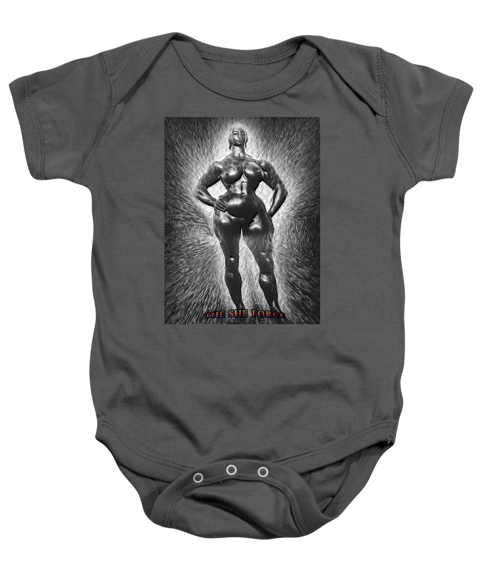 Women's Issues Baby Onesie featuring the digital art The She Force 1 by Joe Paradis