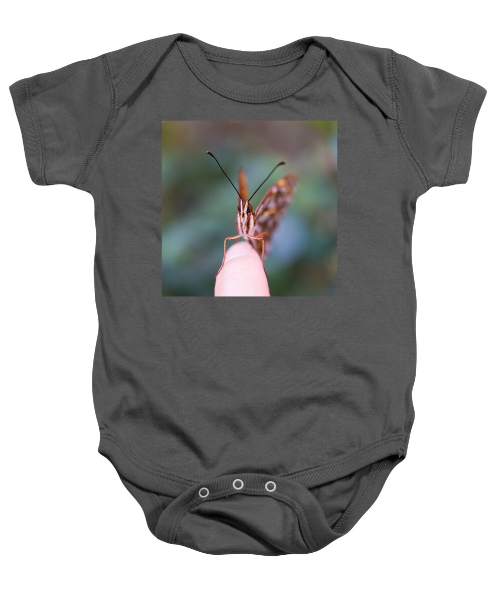 Butterfly Baby Onesie featuring the photograph The Staring Contest by Priya Ghose