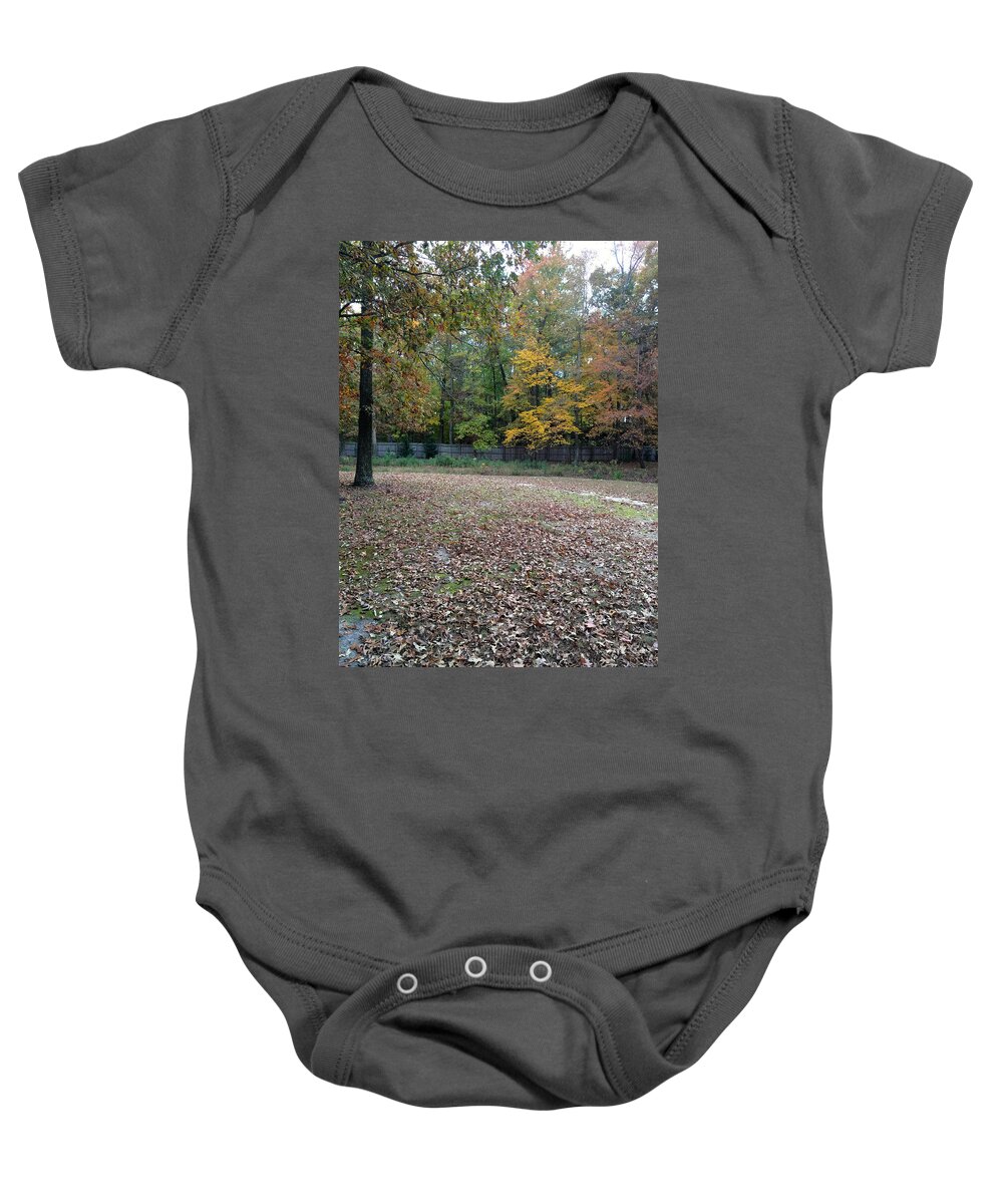 Trees Baby Onesie featuring the photograph The Start Of Fall by Chris W Photography AKA Christian Wilson