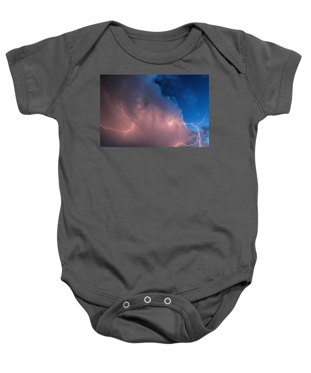 Lightning Baby Onesie featuring the photograph Thunder God Approaches by Jonathan Davison
