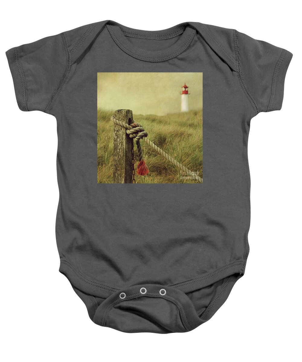 Lighthouse Baby Onesie featuring the photograph To The Lighthouse by Hannes Cmarits
