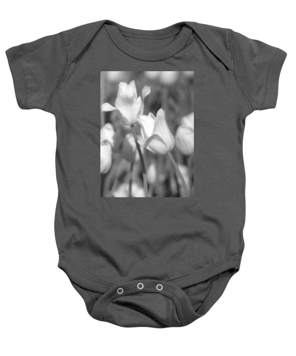 Tulip Baby Onesie featuring the photograph Tulips - Infrared 14 by Pamela Critchlow