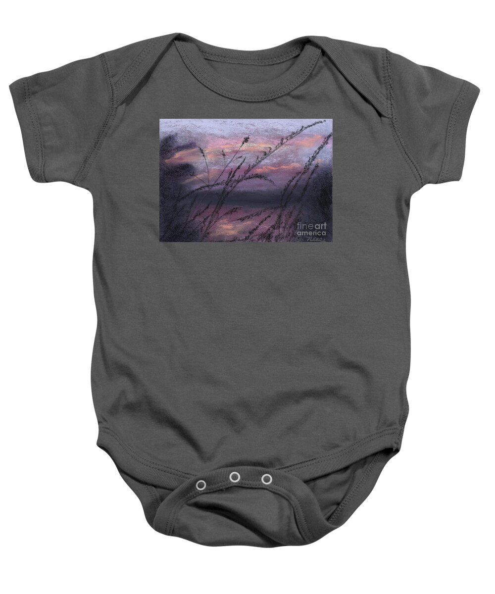 Twilight Baby Onesie featuring the pastel Twilight Silhouette by Ginny Neece