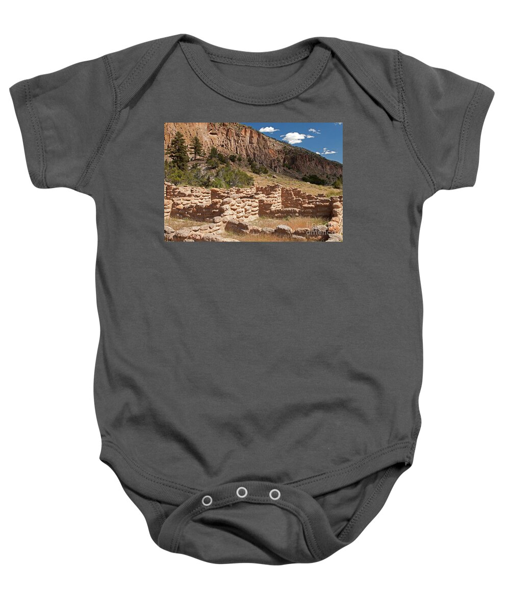 Afternoon Baby Onesie featuring the photograph Tyuonyi Bandelier National Monument by Fred Stearns