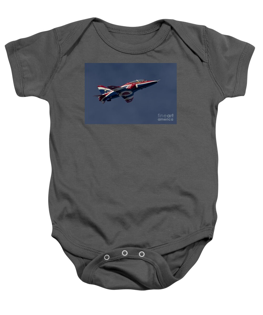 Union Jack Hawk Baby Onesie featuring the photograph Union Jack Hawk by Airpower Art