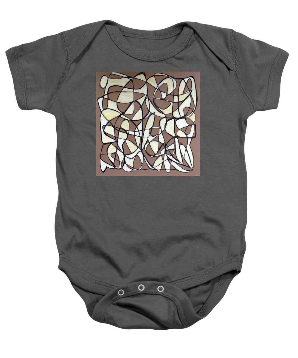 Abstract Baby Onesie featuring the painting Untitled 44 by Steven Miller