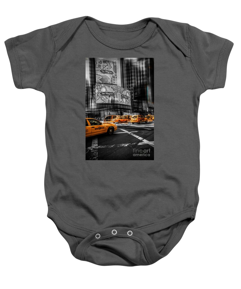 Nyc Baby Onesie featuring the photograph Van Wagner - Colorkey by Hannes Cmarits