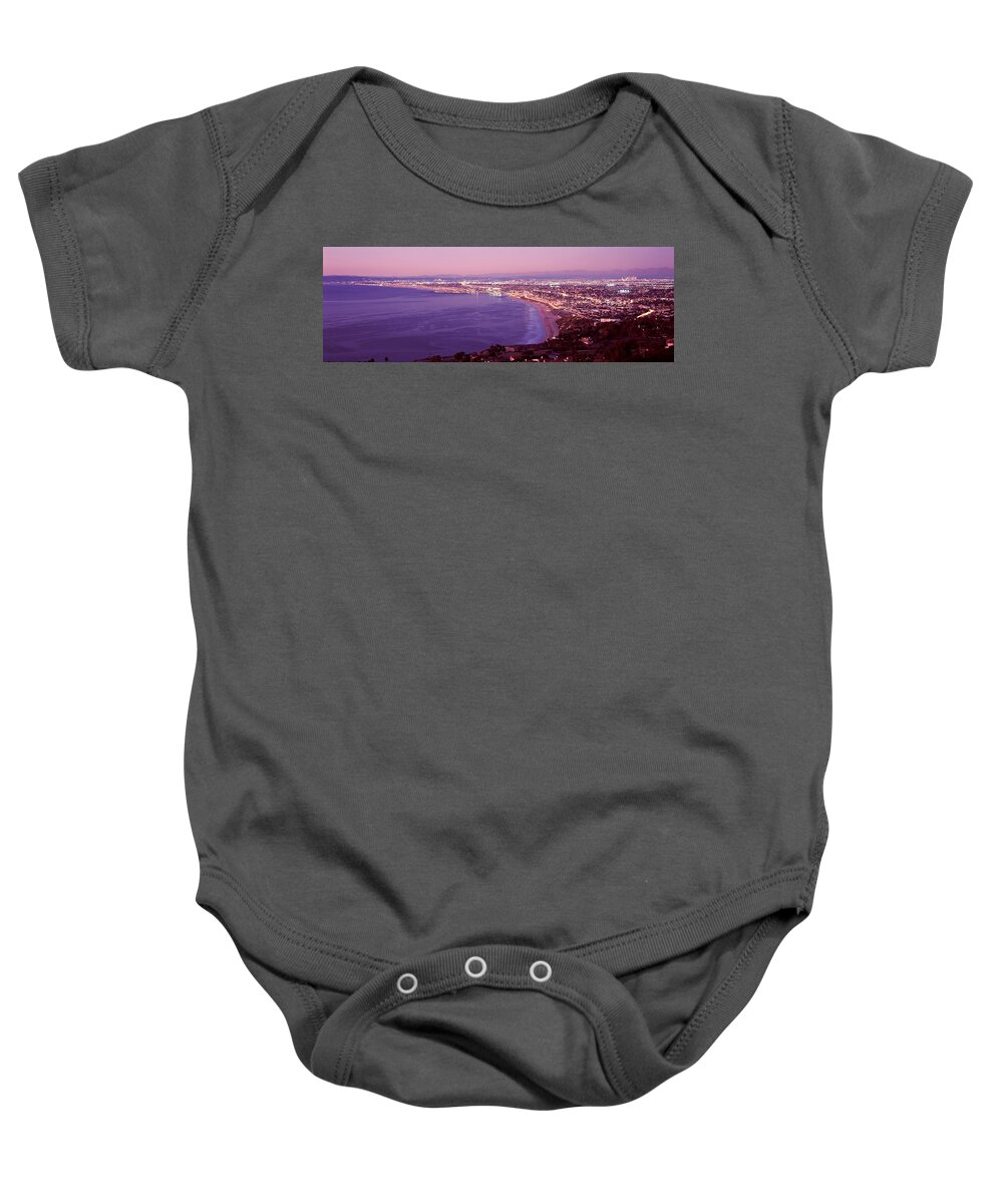 Photography Baby Onesie featuring the photograph View Of Los Angeles Downtown by Panoramic Images