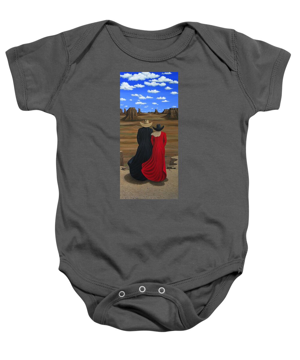 Contemporary Baby Onesie featuring the painting View West by Lance Headlee