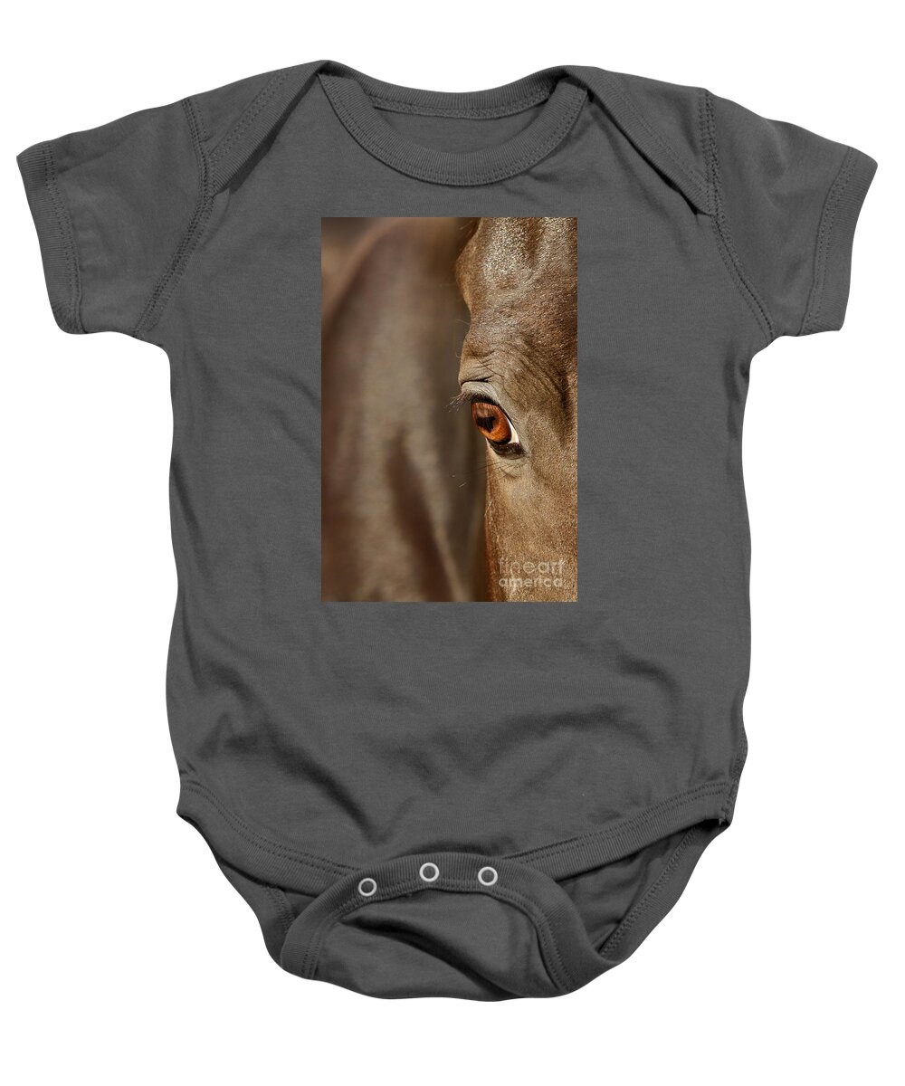 Animal Baby Onesie featuring the photograph Watchful by Michelle Twohig