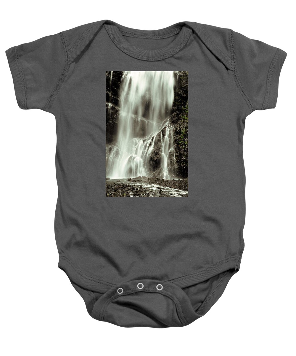 Alaska Baby Onesie featuring the photograph Waterfall Near Valdez, Alaska by Theodore Clutter