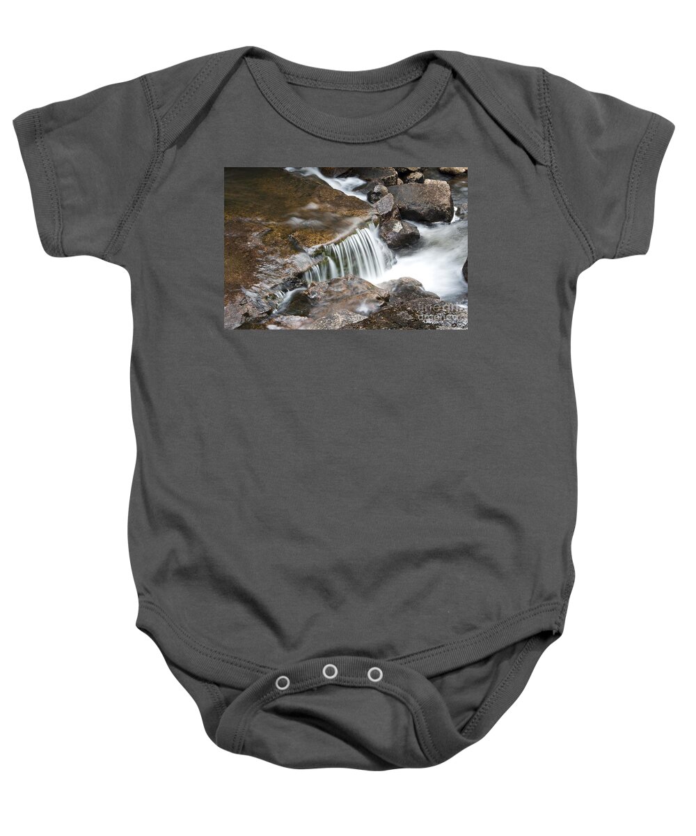 Maine Baby Onesie featuring the photograph Waterfall Stairs by Karin Pinkham