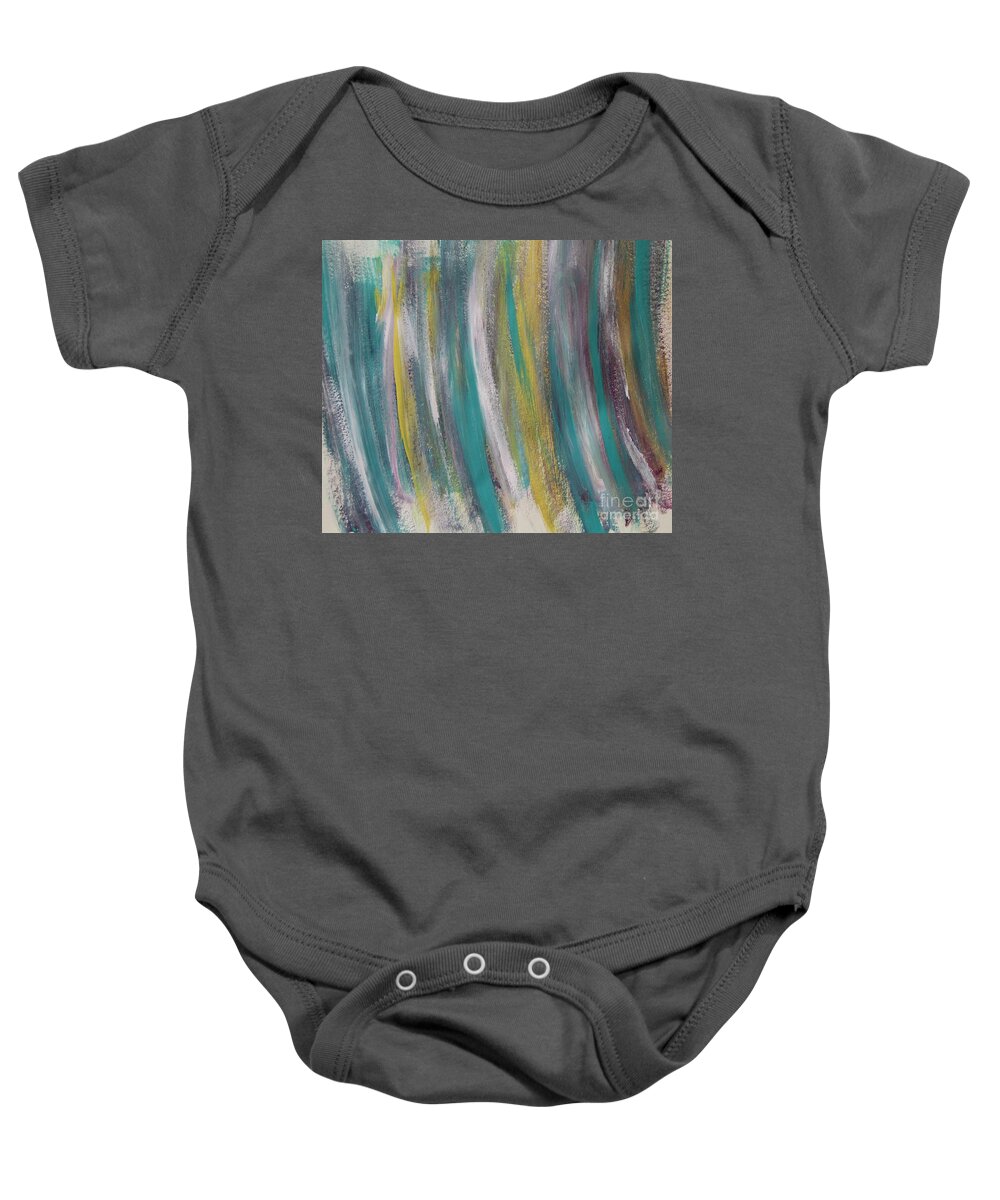 90s Baby Onesie featuring the painting Watery by Marina McLain