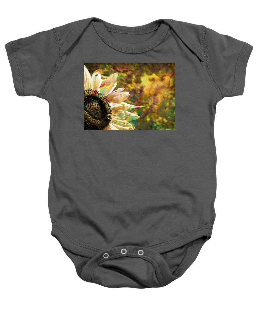 Sunflower Baby Onesie featuring the photograph Whimsical Sunflower by Luke Moore