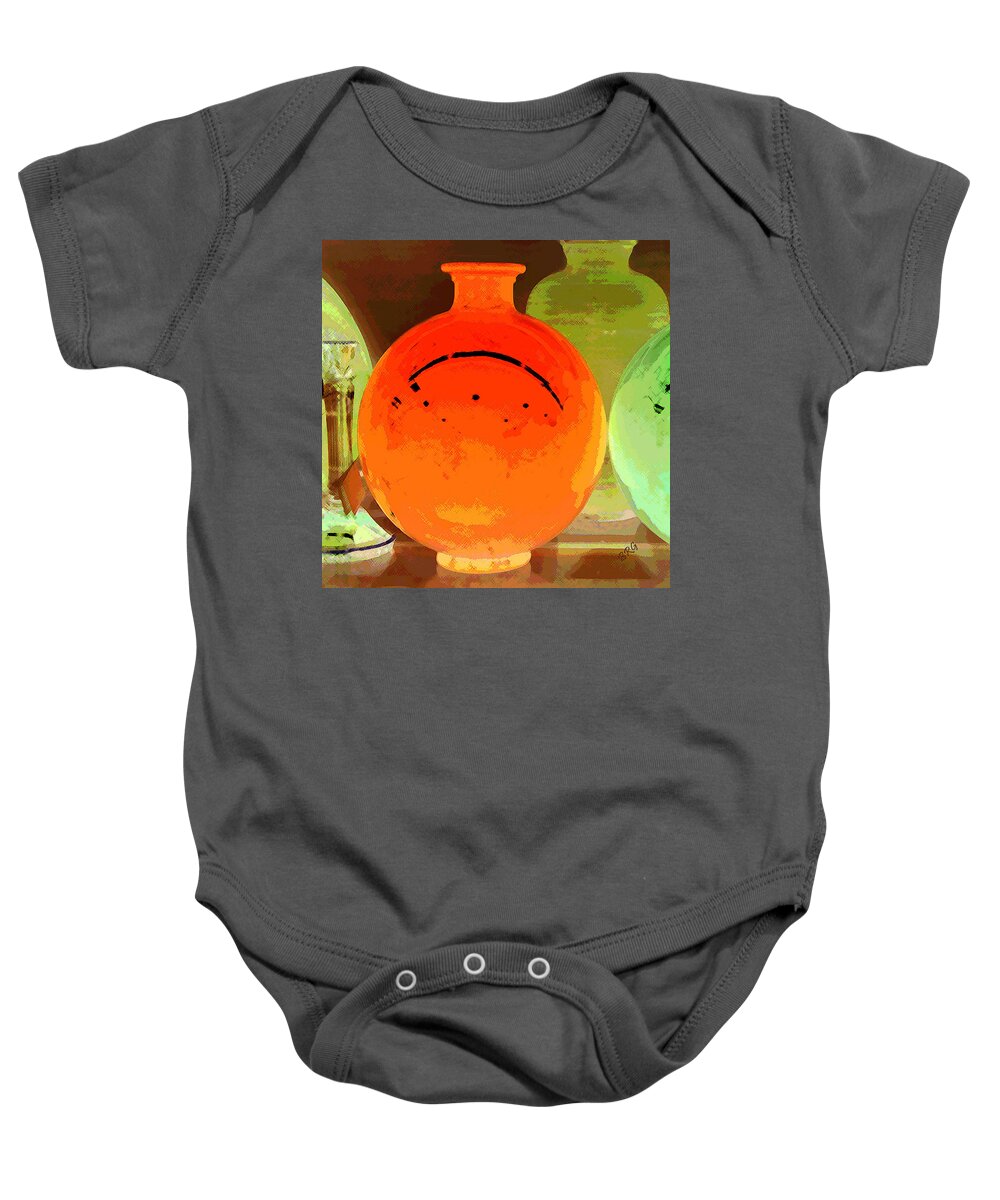Vase Baby Onesie featuring the photograph Window Shopping For Glass by Ben and Raisa Gertsberg