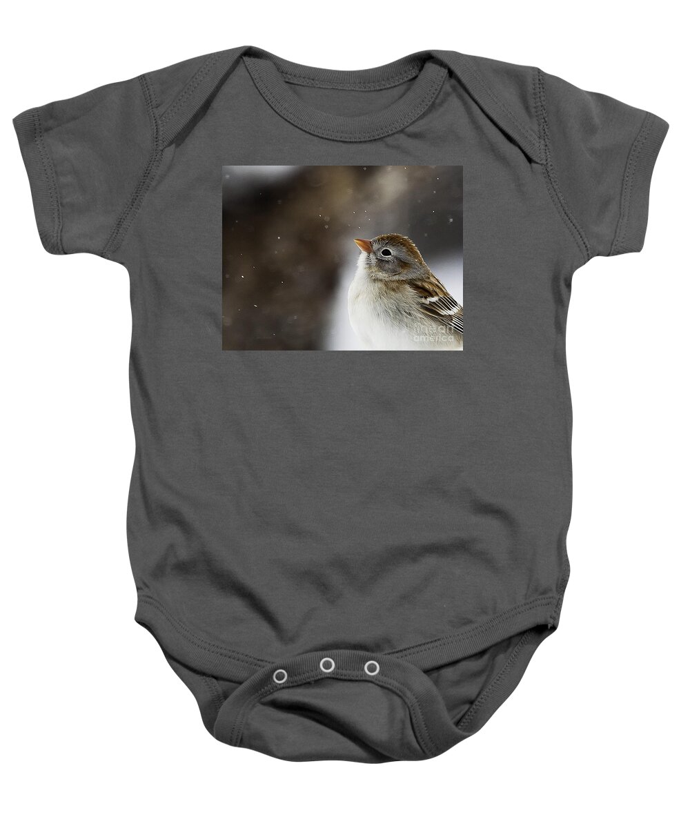 Wildlife Baby Onesie featuring the photograph Wishing upon a Snowflake by Jan Killian