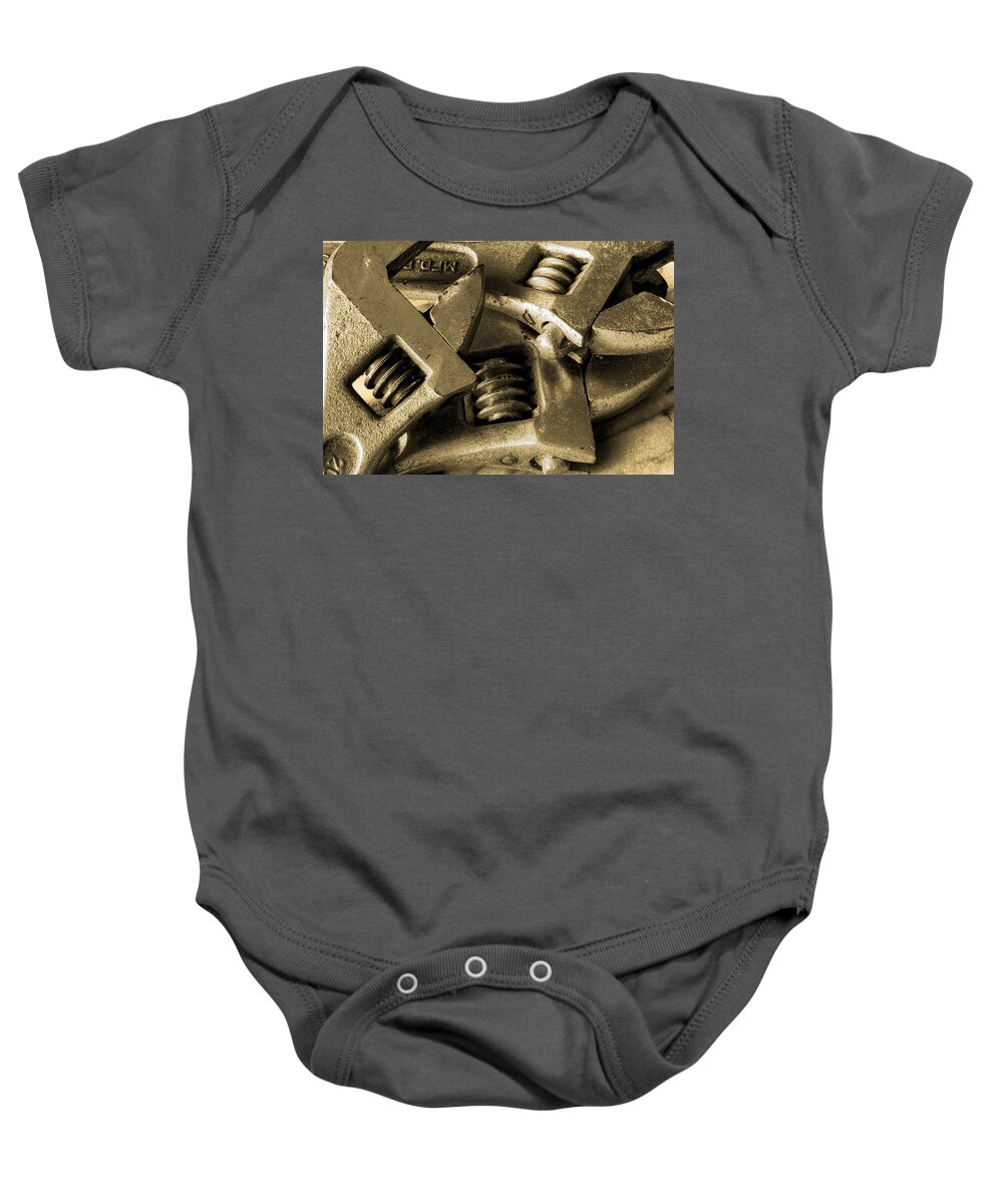 Hand Tools Baby Onesie featuring the photograph Wrenches by Michael Eingle