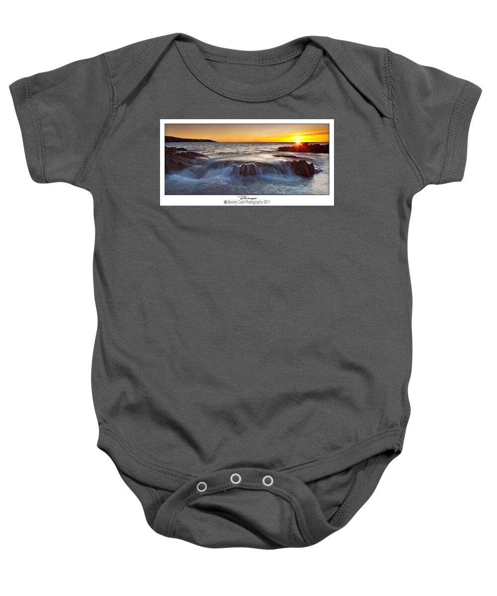 Seascape Baby Onesie featuring the photograph Rhosneigr #1 by B Cash