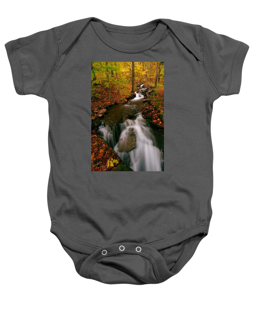 Autumn Baby Onesie featuring the photograph Autumn in New York #1 by Neil Shapiro