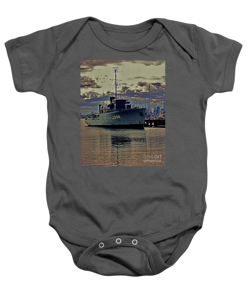 Australia Baby Onesie featuring the photograph HMAS Castlemaine 3 #1 by Blair Stuart