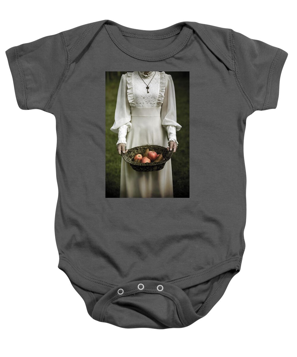 Woman Baby Onesie featuring the photograph Basket With Fruits #3 by Joana Kruse