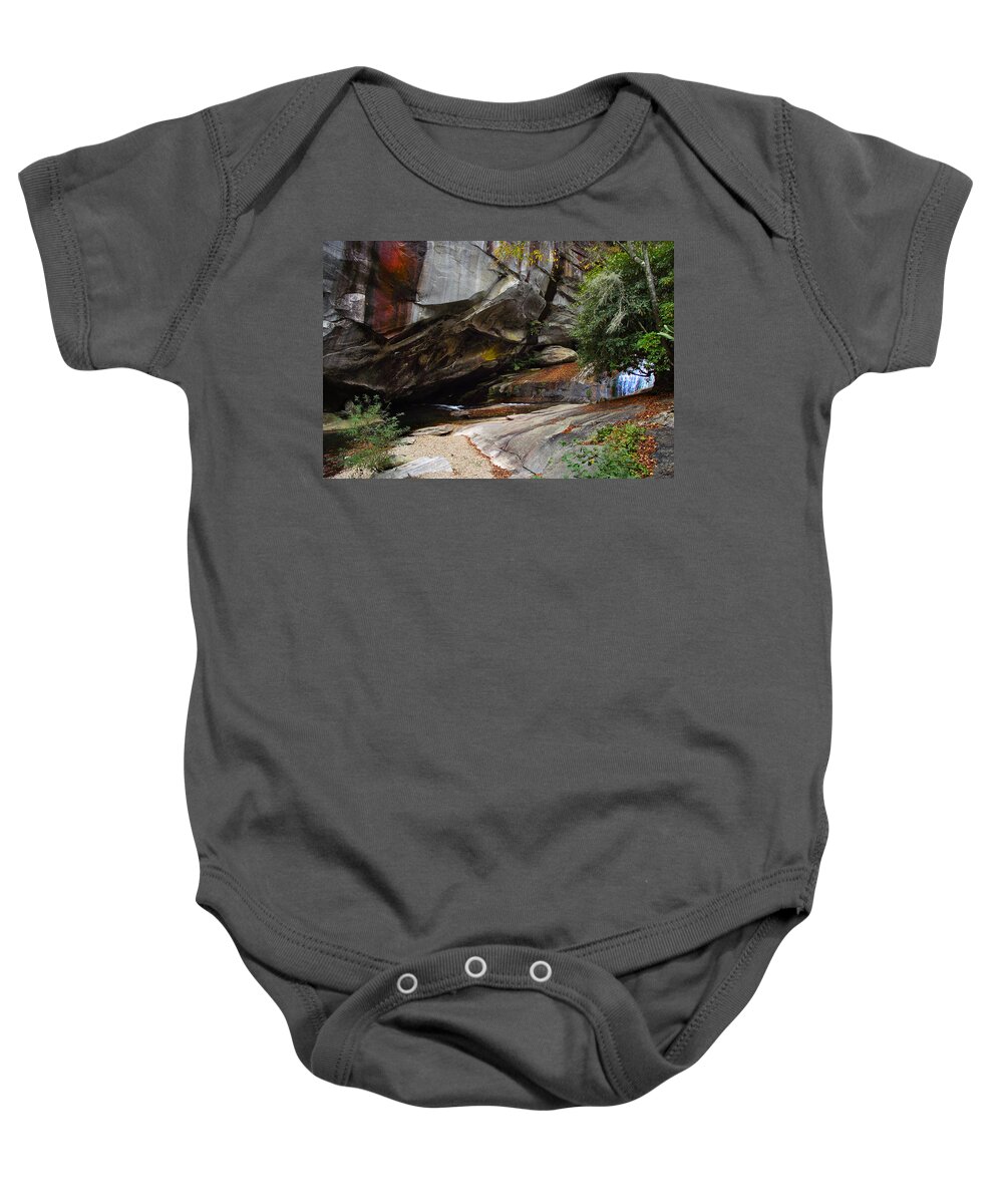 Birdrock Baby Onesie featuring the photograph Birdrock Waterfall by Duane McCullough