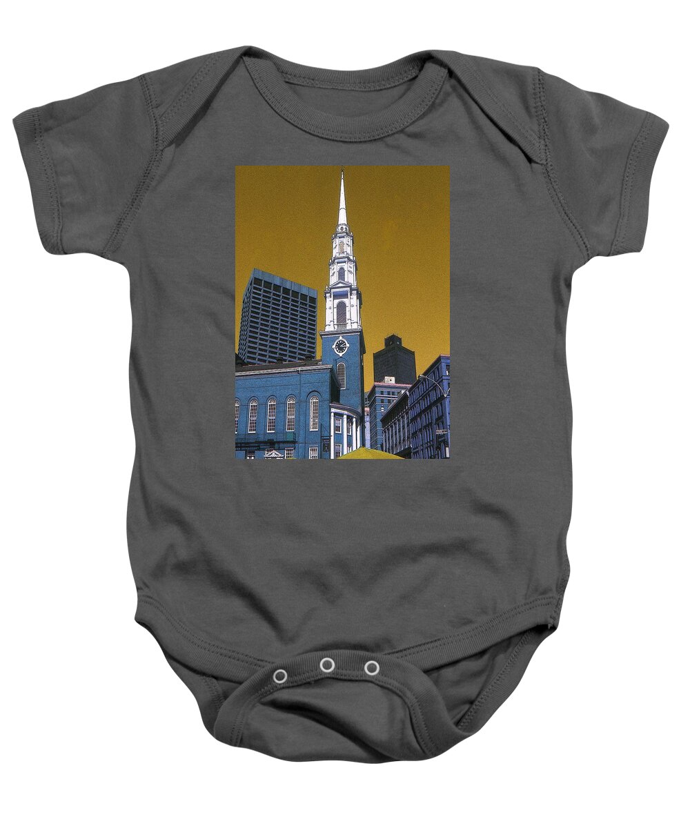 Boston Baby Onesie featuring the digital art Boston Freedom 76 by Peter Potter