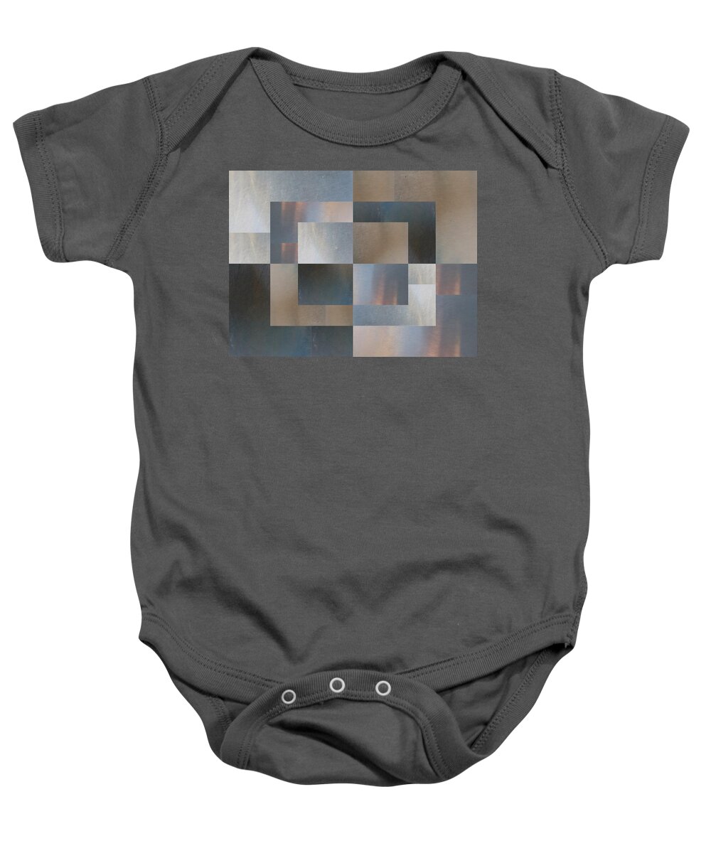 Abstract Baby Onesie featuring the digital art Brushed 25 by Tim Allen