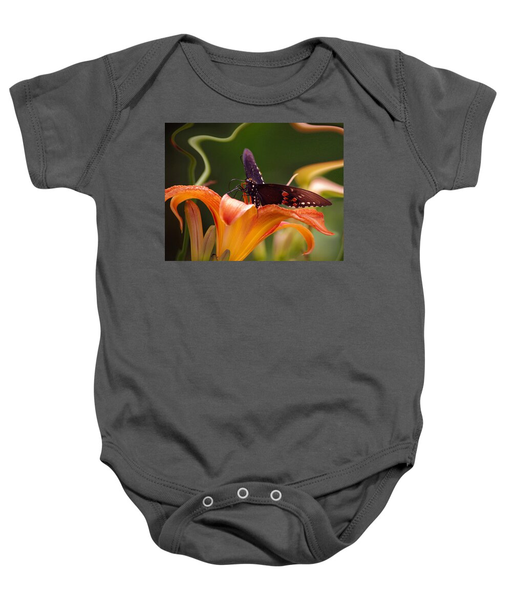 Nspirational Baby Onesie featuring the photograph Butterflies Are Free... by Arthur Miller