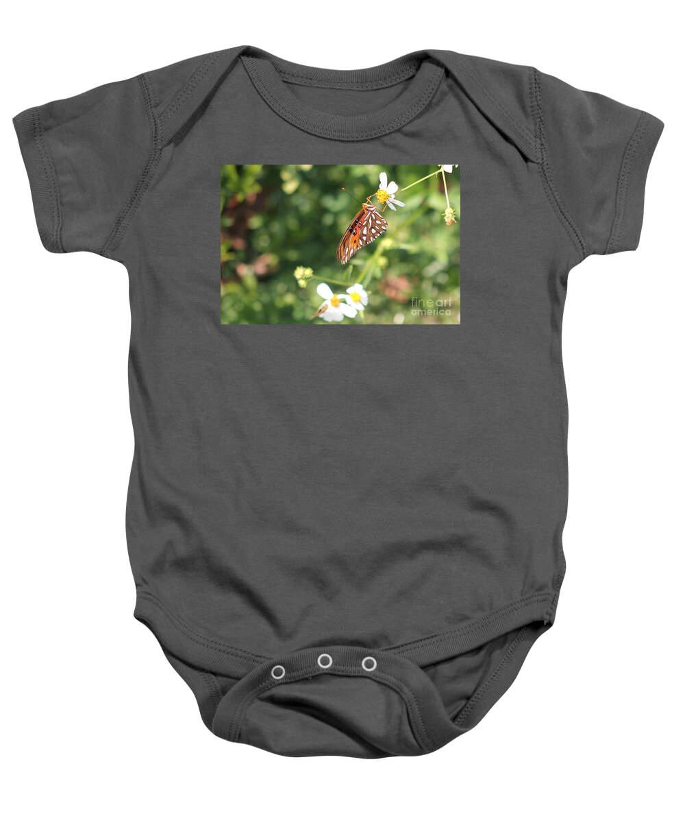 Butterfly Baby Onesie featuring the photograph Butterfly 47 by Michelle Powell