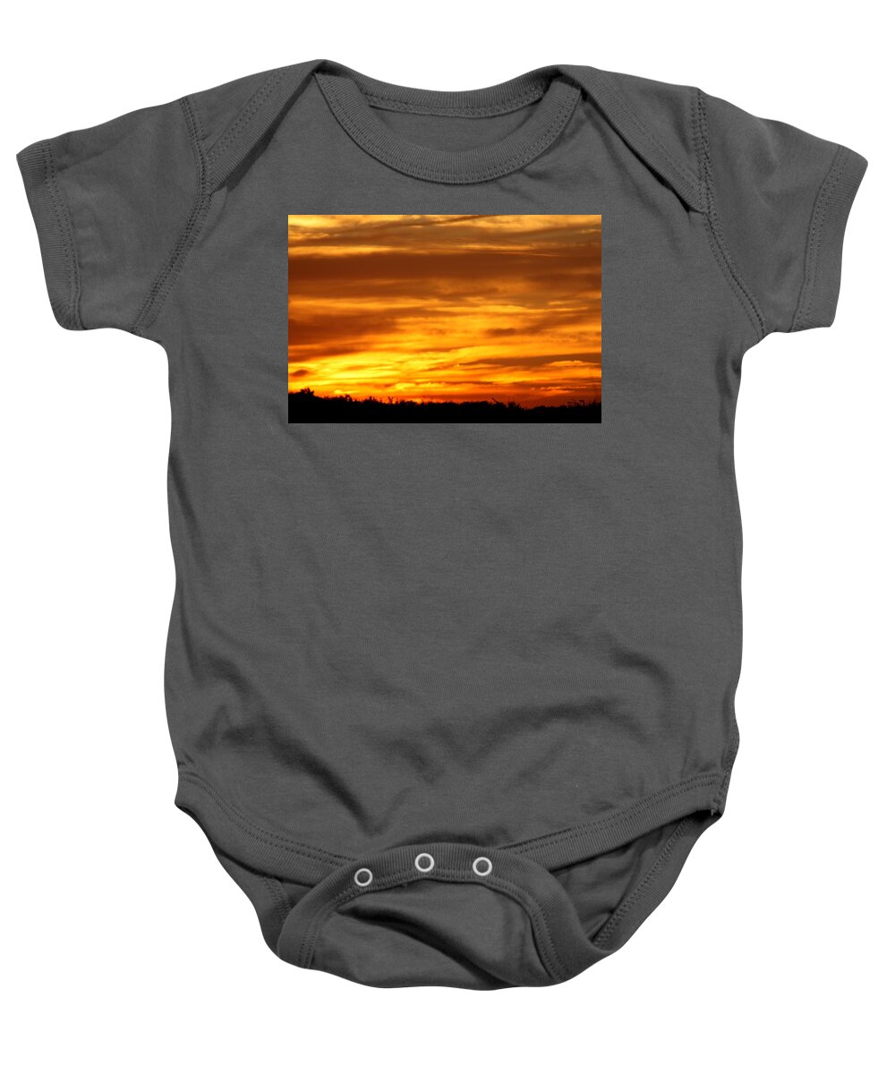 Sunset Baby Onesie featuring the photograph Carova NC Sunset Dreams by Kim Galluzzo