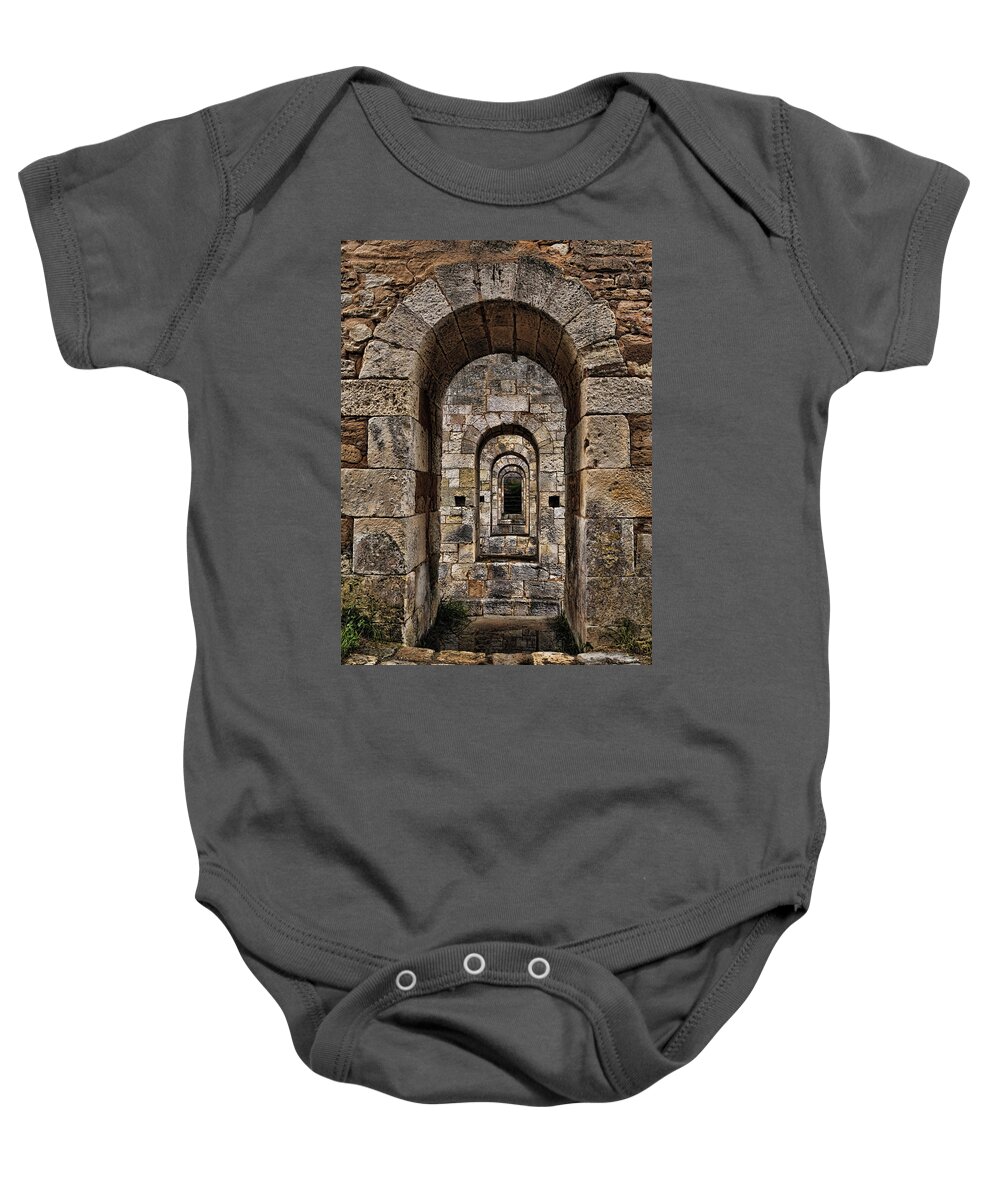 Citadelle Bridge Arch. D2772 Baby Onesie featuring the photograph Citadelle Bridge Arch by Wes and Dotty Weber