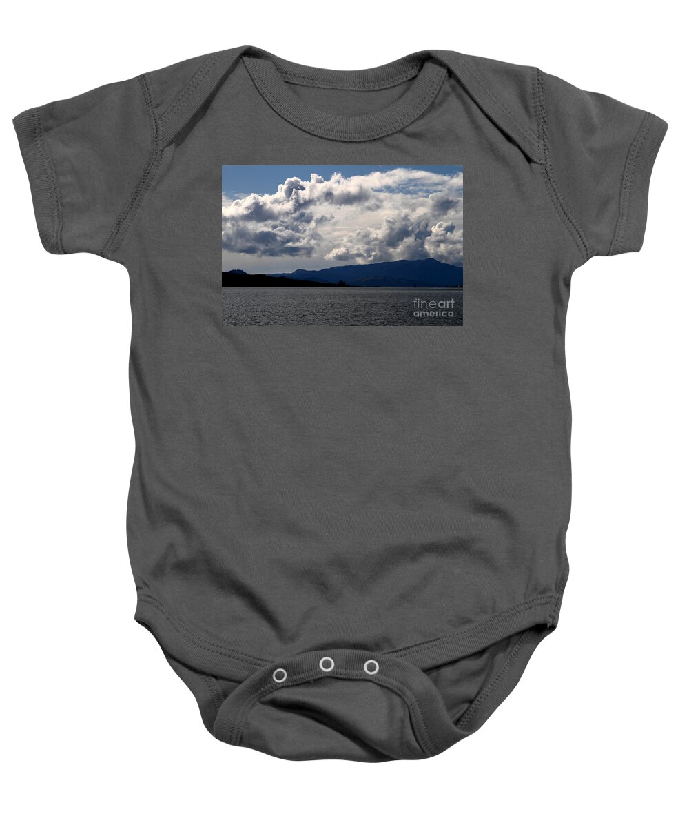 Landscape Baby Onesie featuring the photograph Clouds Over Mount Tamalpais . 7D13713 by Wingsdomain Art and Photography