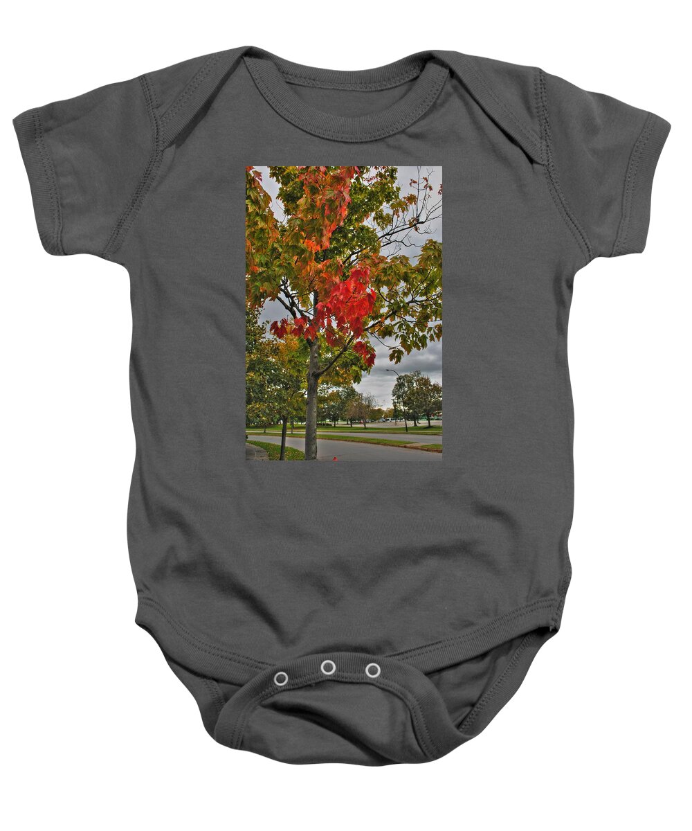  Baby Onesie featuring the photograph Cold Autumn Breeze by Michael Frank Jr