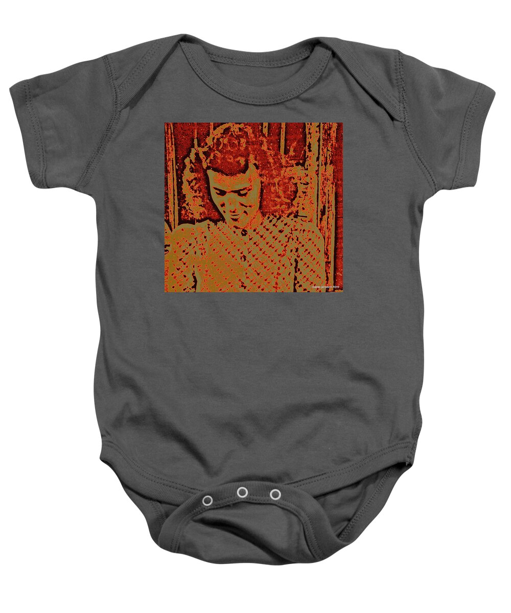 Old Photo Baby Onesie featuring the photograph Copper Glow by Diane montana Jansson