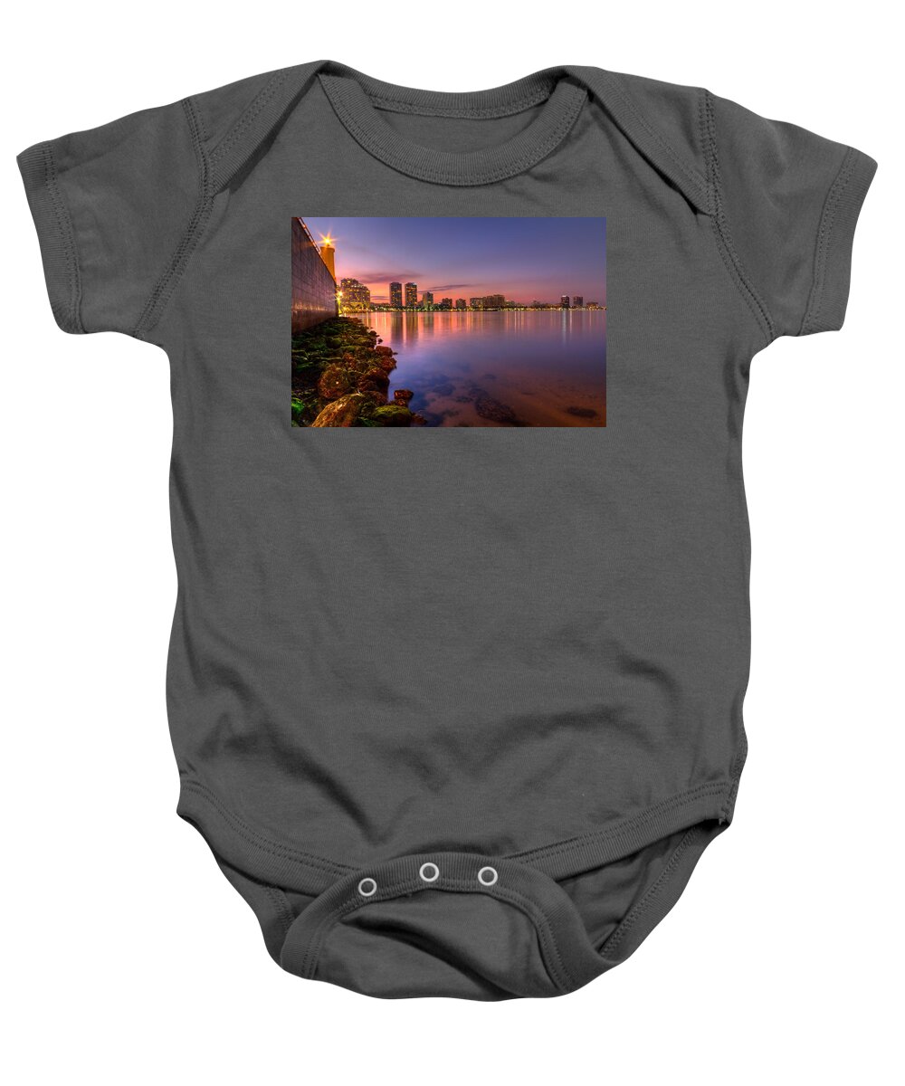Clouds Baby Onesie featuring the photograph Evening Warmth by Debra and Dave Vanderlaan