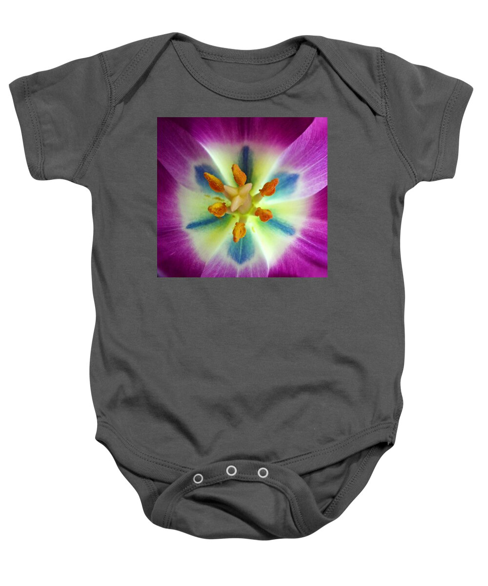 Tulip Baby Onesie featuring the photograph Every Time by Melanie Moraga