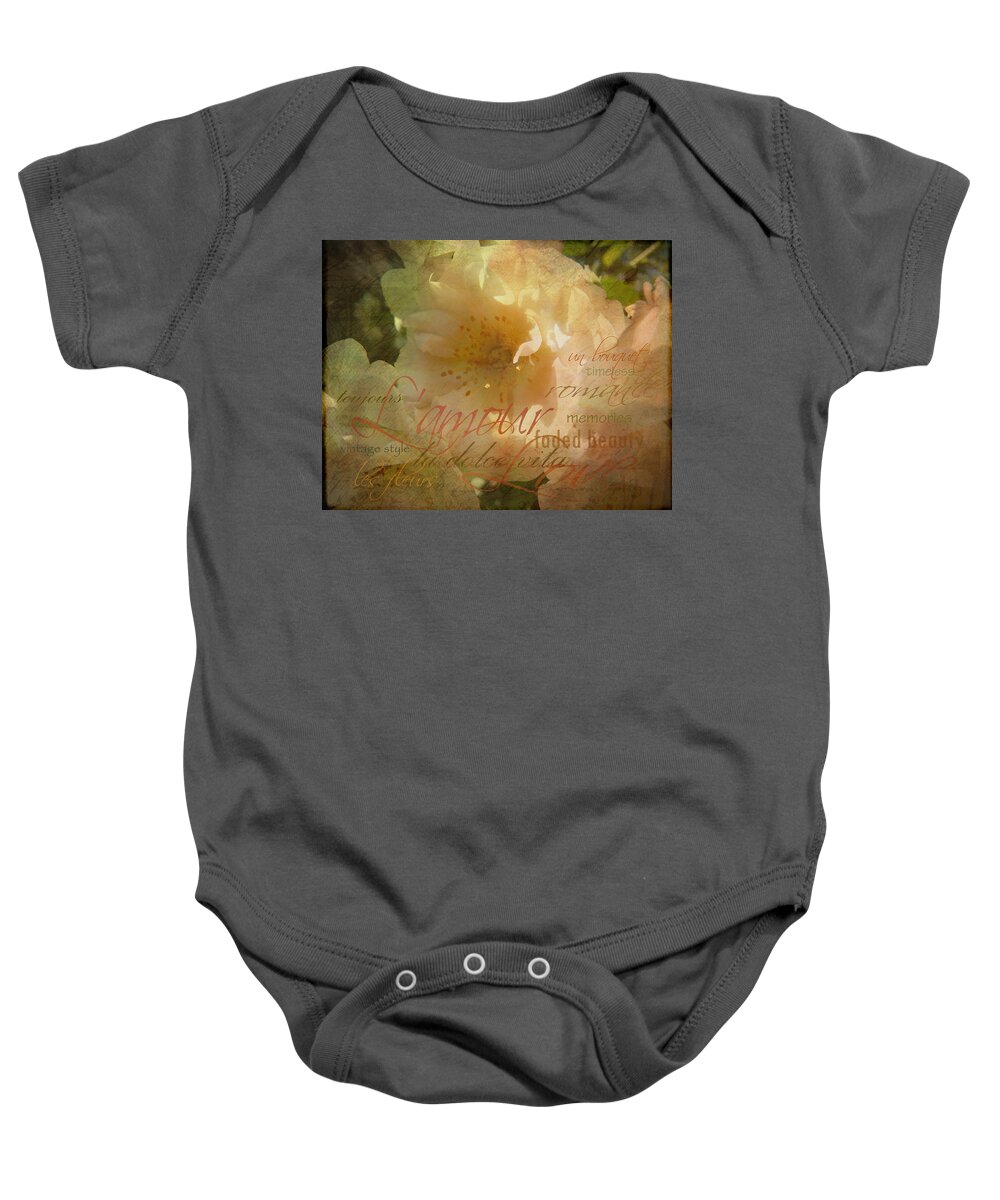 Rose Baby Onesie featuring the photograph Faded Beauty by Carla Parris