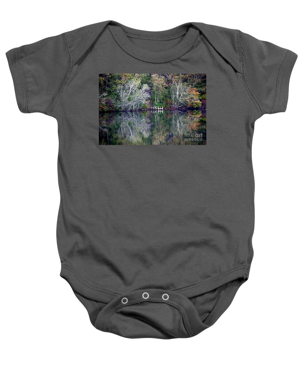 Fall Baby Onesie featuring the photograph Farewell to Summer - Digital Painting by Carol Groenen