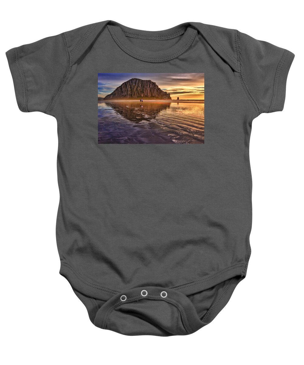 Sunset Baby Onesie featuring the photograph Golden Sunset by Beth Sargent