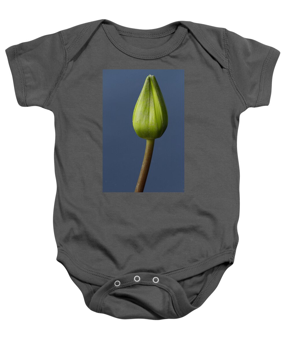 Water Lily Baby Onesie featuring the photograph Great Expectations by Carrie Cranwill
