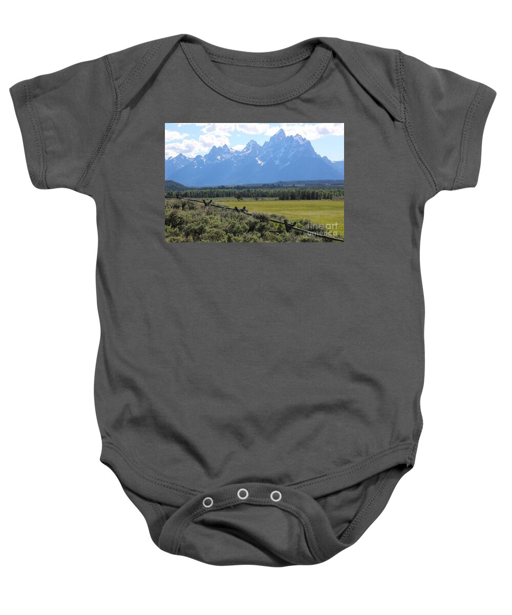 Tetons Baby Onesie featuring the photograph Grizzly Country by Carol Groenen