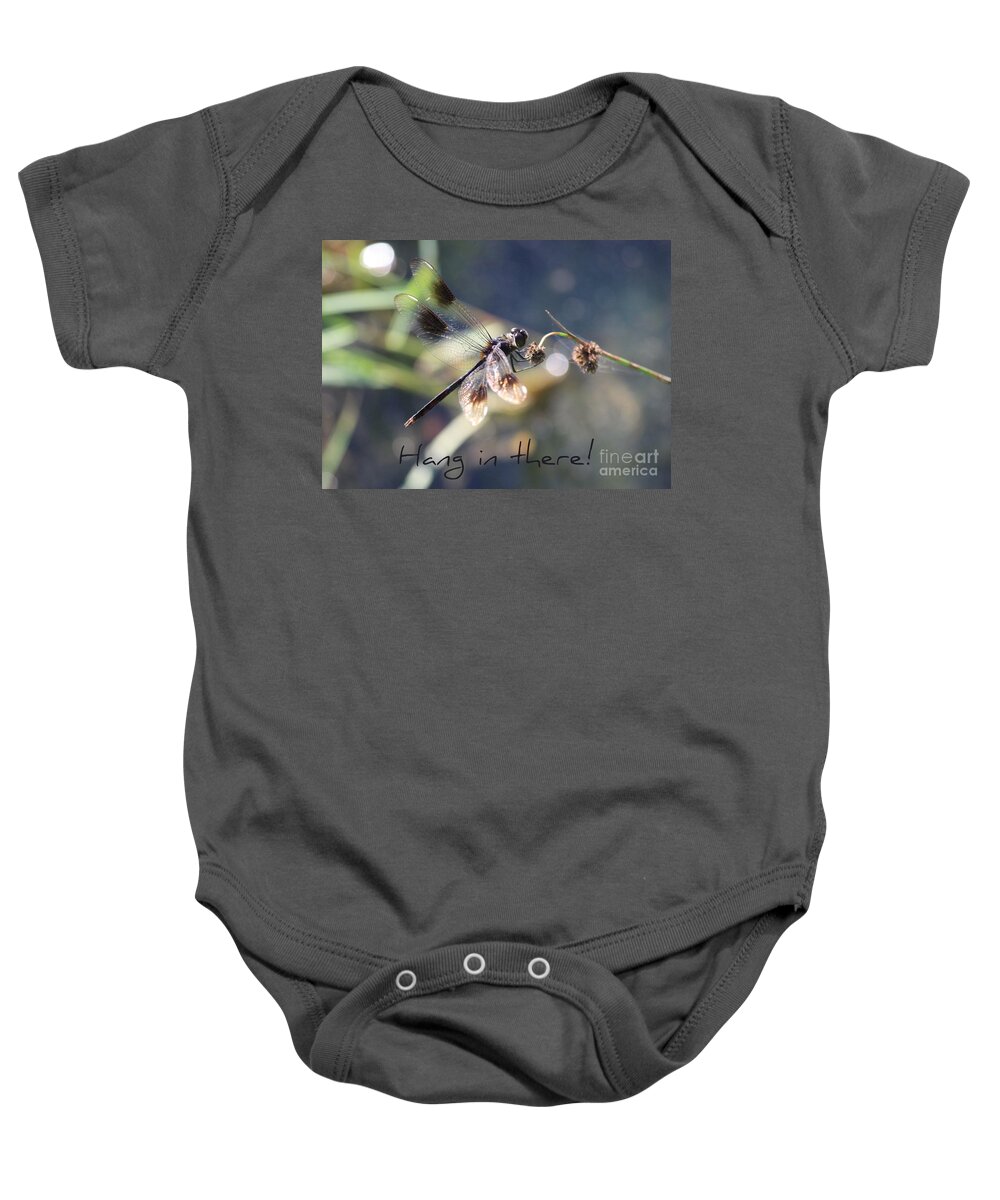 Card Baby Onesie featuring the photograph Hang in There Card by Carol Groenen