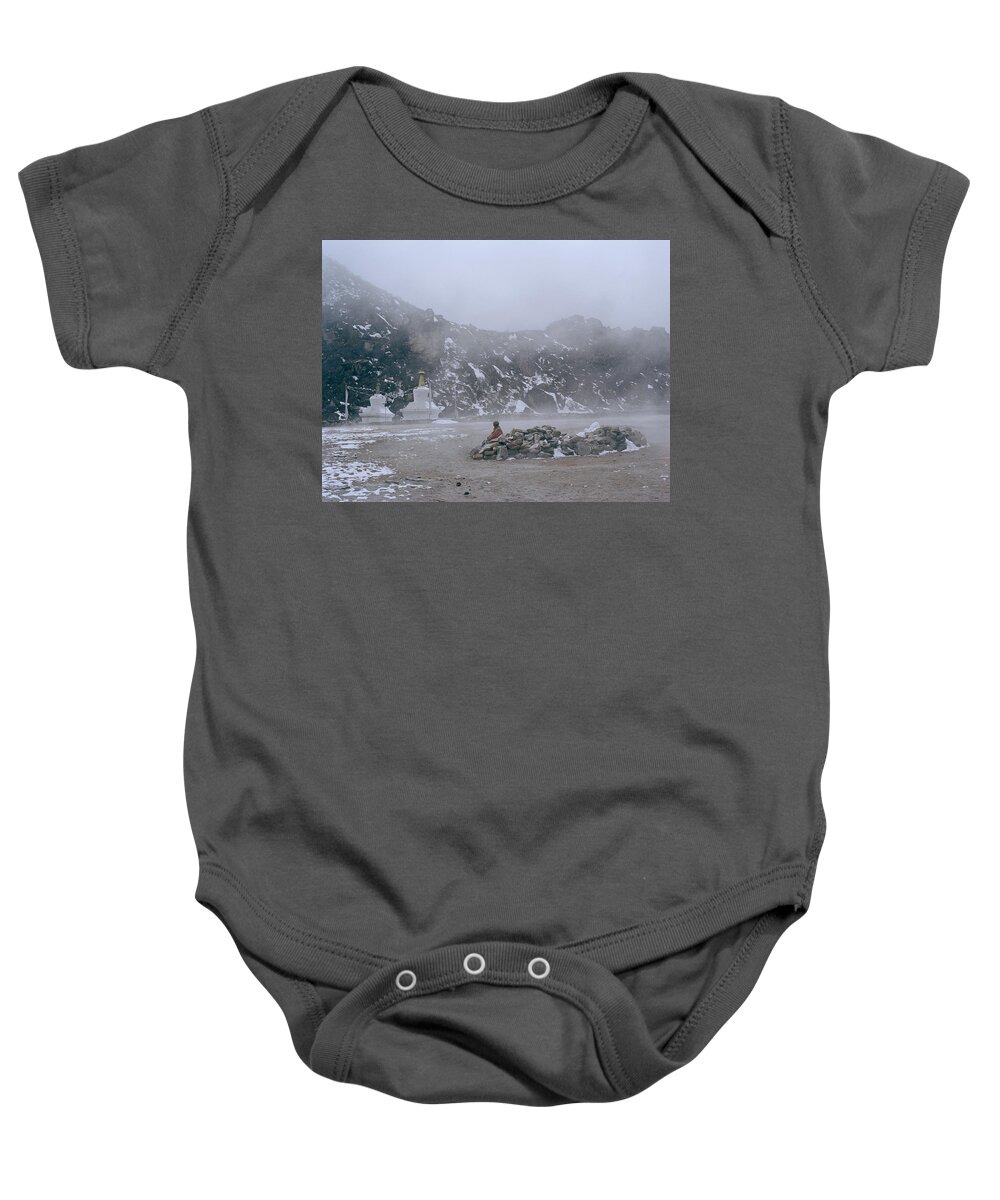 Himalayan Baby Onesie featuring the photograph High In The Himalayas by Shaun Higson