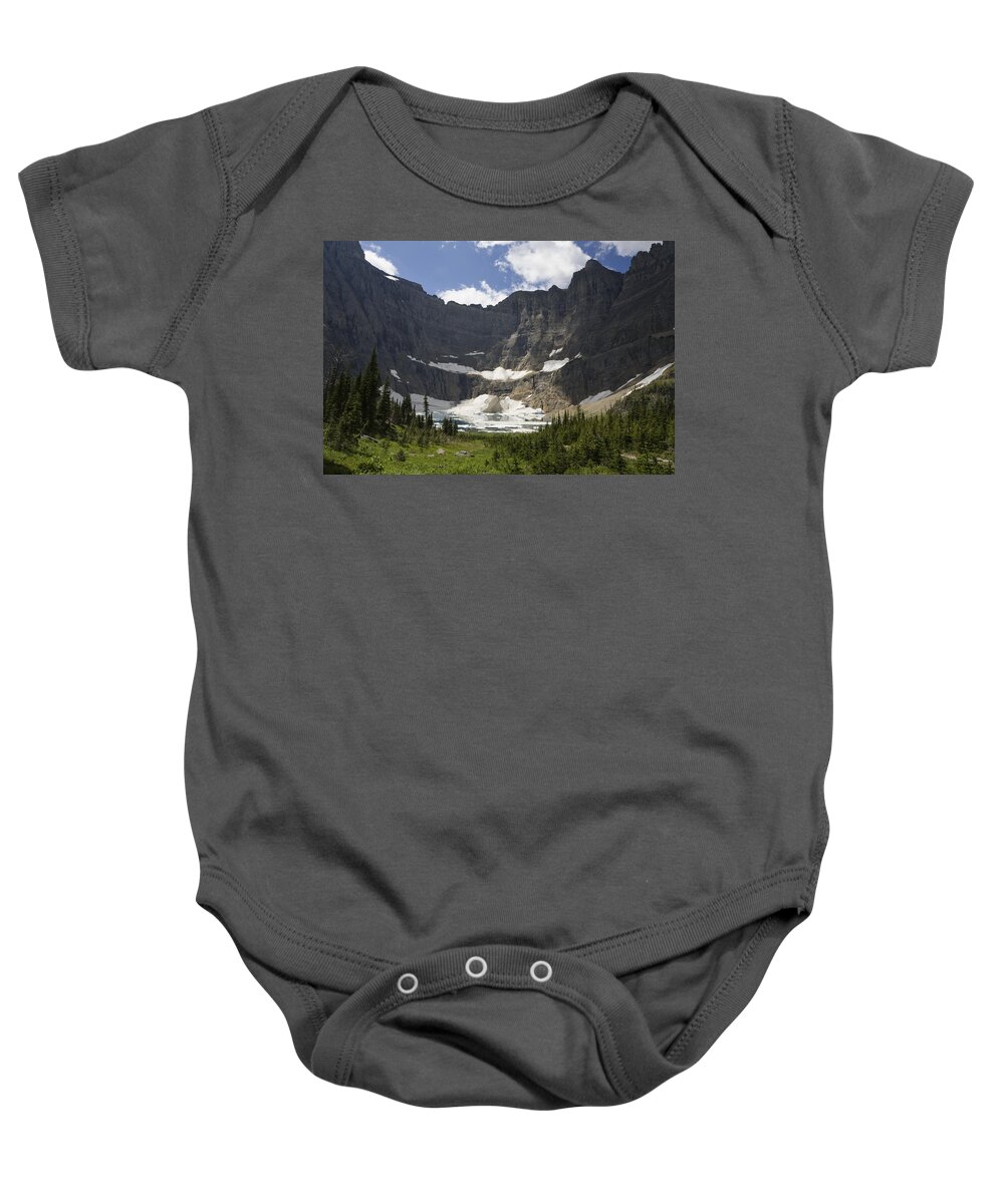 00439320 Baby Onesie featuring the photograph Iceberg Lake And Melting Many Glacier by Sebastian Kennerknecht