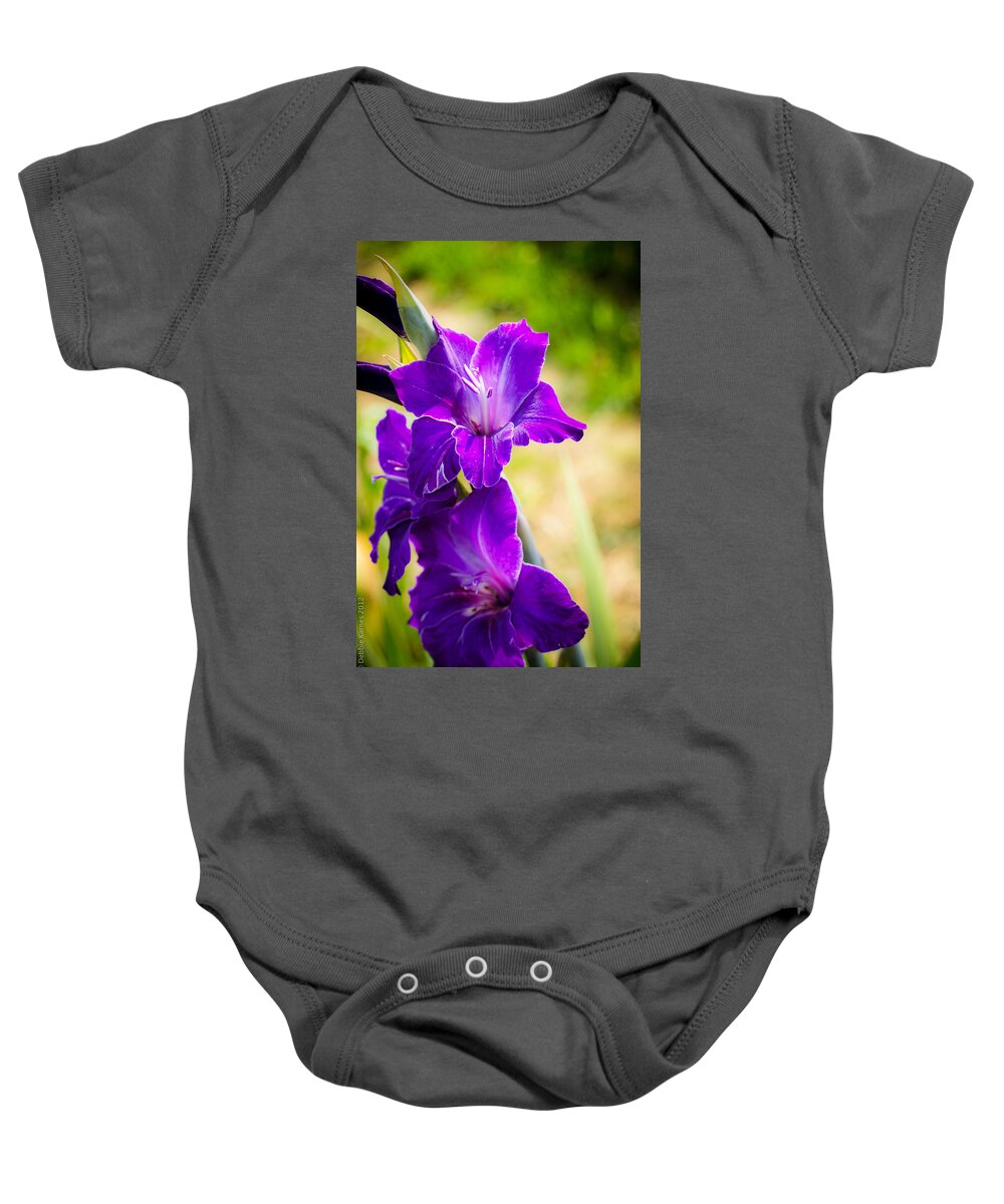Purple Baby Onesie featuring the photograph Iris by Debbie Karnes