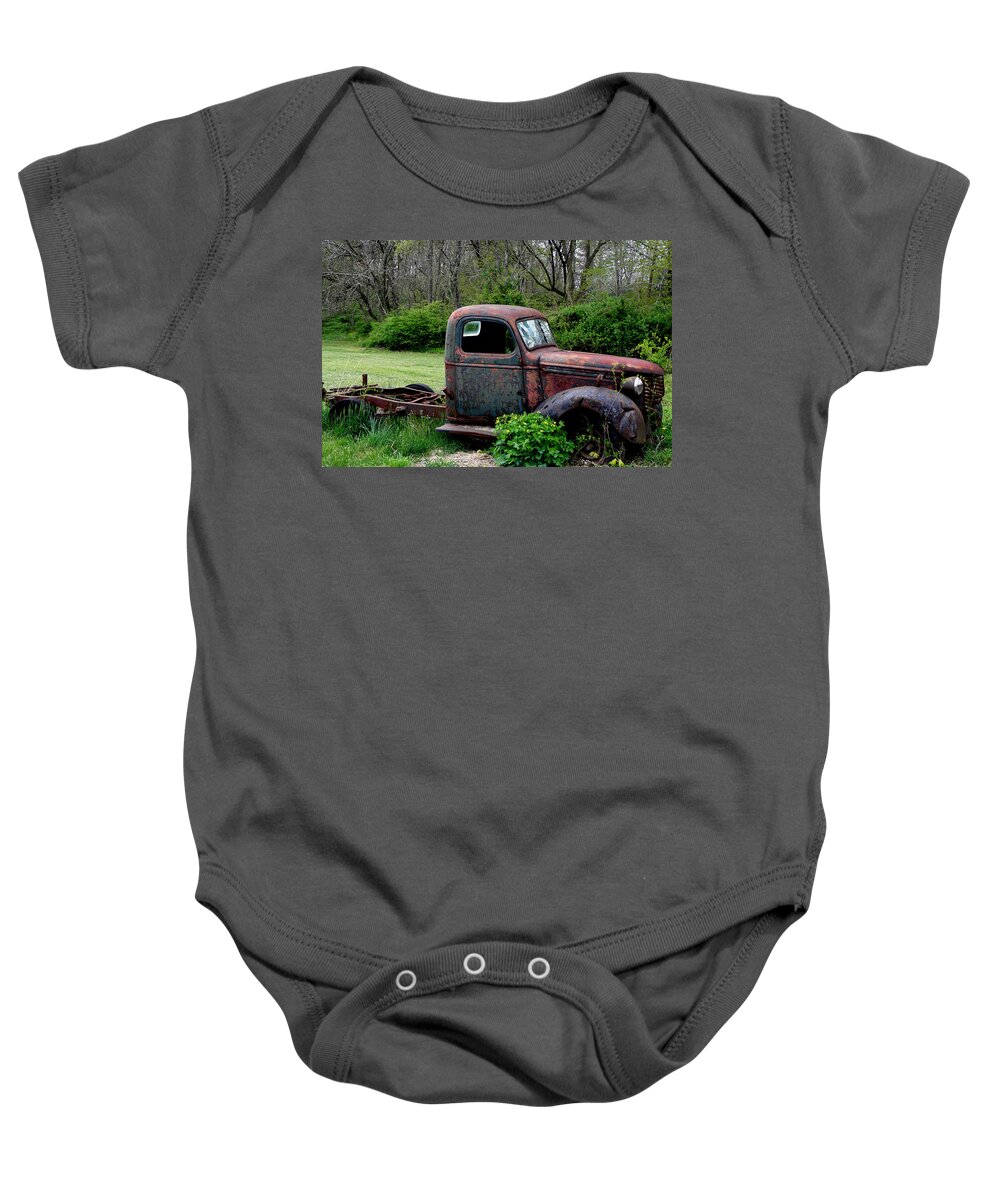 Vintage America Baby Onesie featuring the photograph Lawn Ornament by Kim Galluzzo