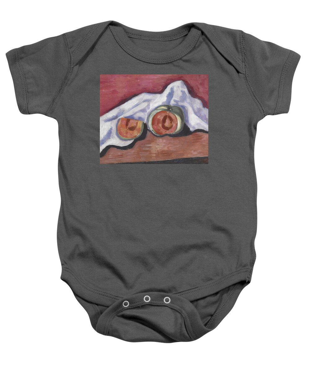 Melon Baby Onesie featuring the painting Melons by Marsden Hartley