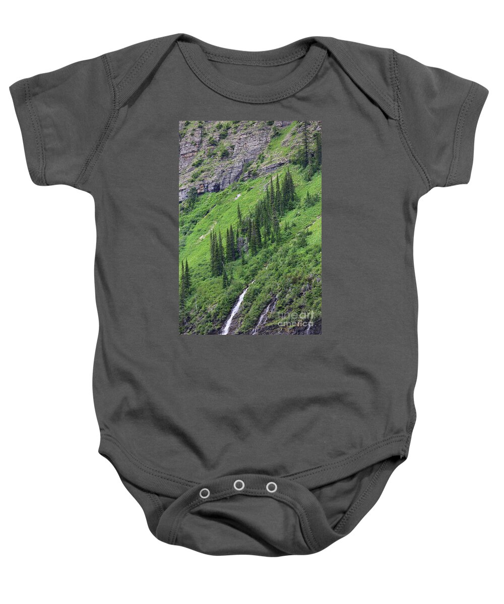 Mountain Baby Onesie featuring the photograph Mountain Slope by Carol Groenen