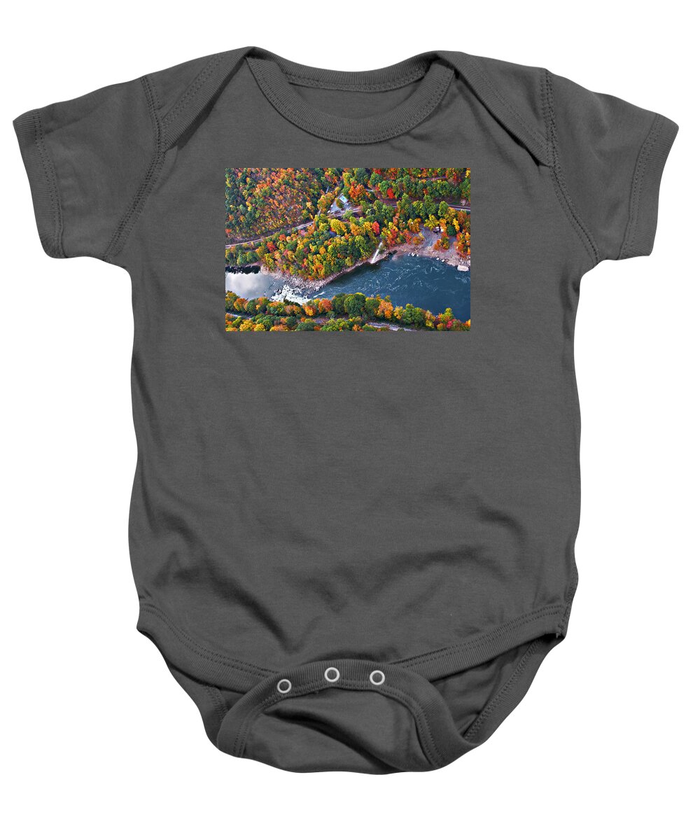New River Gorge Bridge Baby Onesie featuring the photograph New River Gorge by Mary Almond
